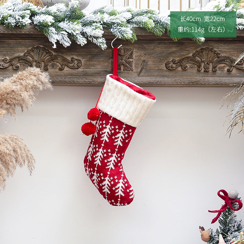 Wholesale Christmas Knitted Socks Gift Bags